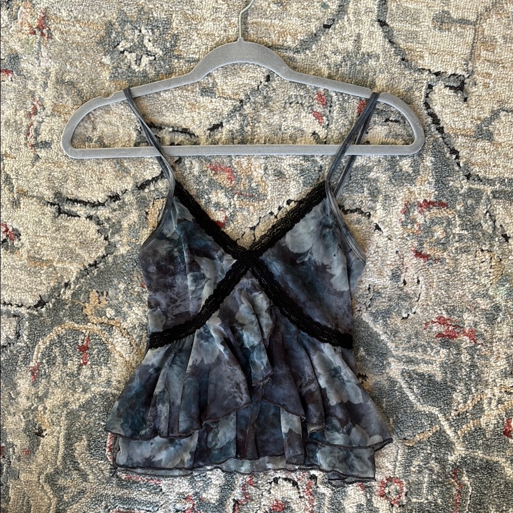 Elegant Black and Gray Women's Top
